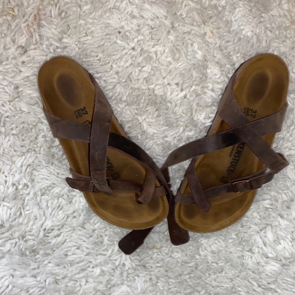 Birkenstock sandals!! Worn once! Fits size 6-7
